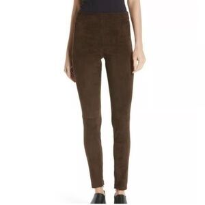 Vince - lamb leather suede‎ skinny pants zipper pull on small s mob wife luxury